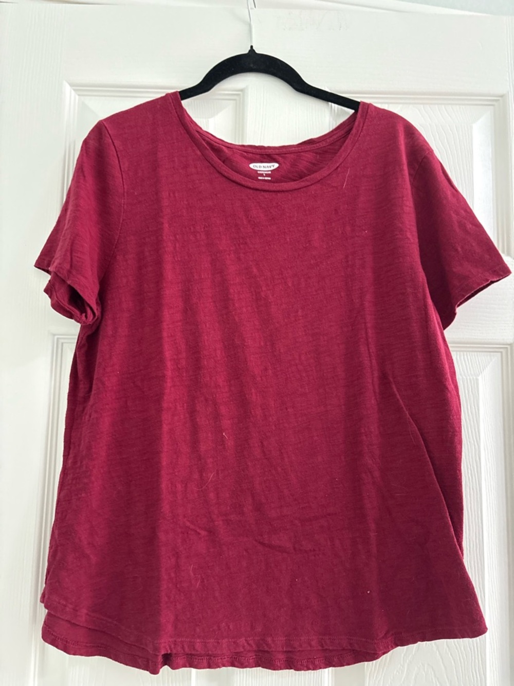 Old Navy Women's Short-Sleeve Crewneck Tee - Wine Red